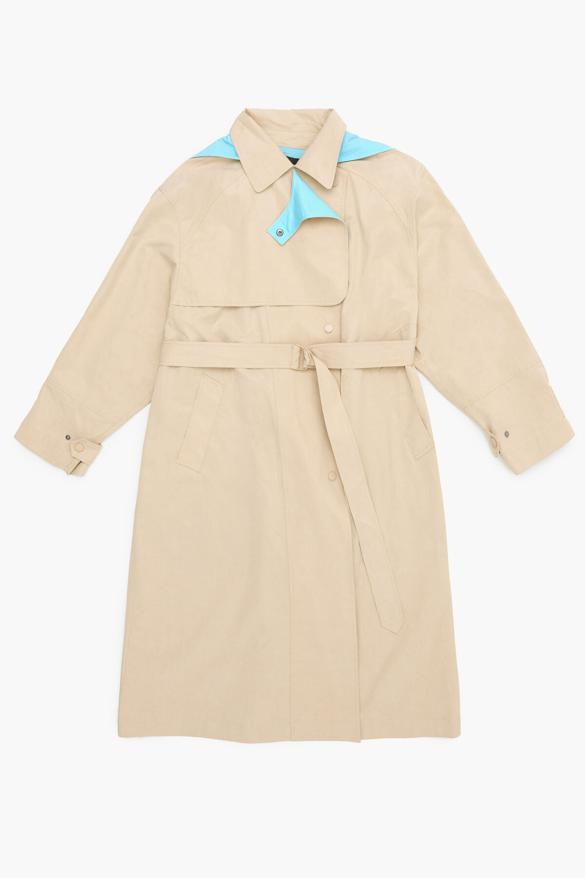 Gabardina evasé camel