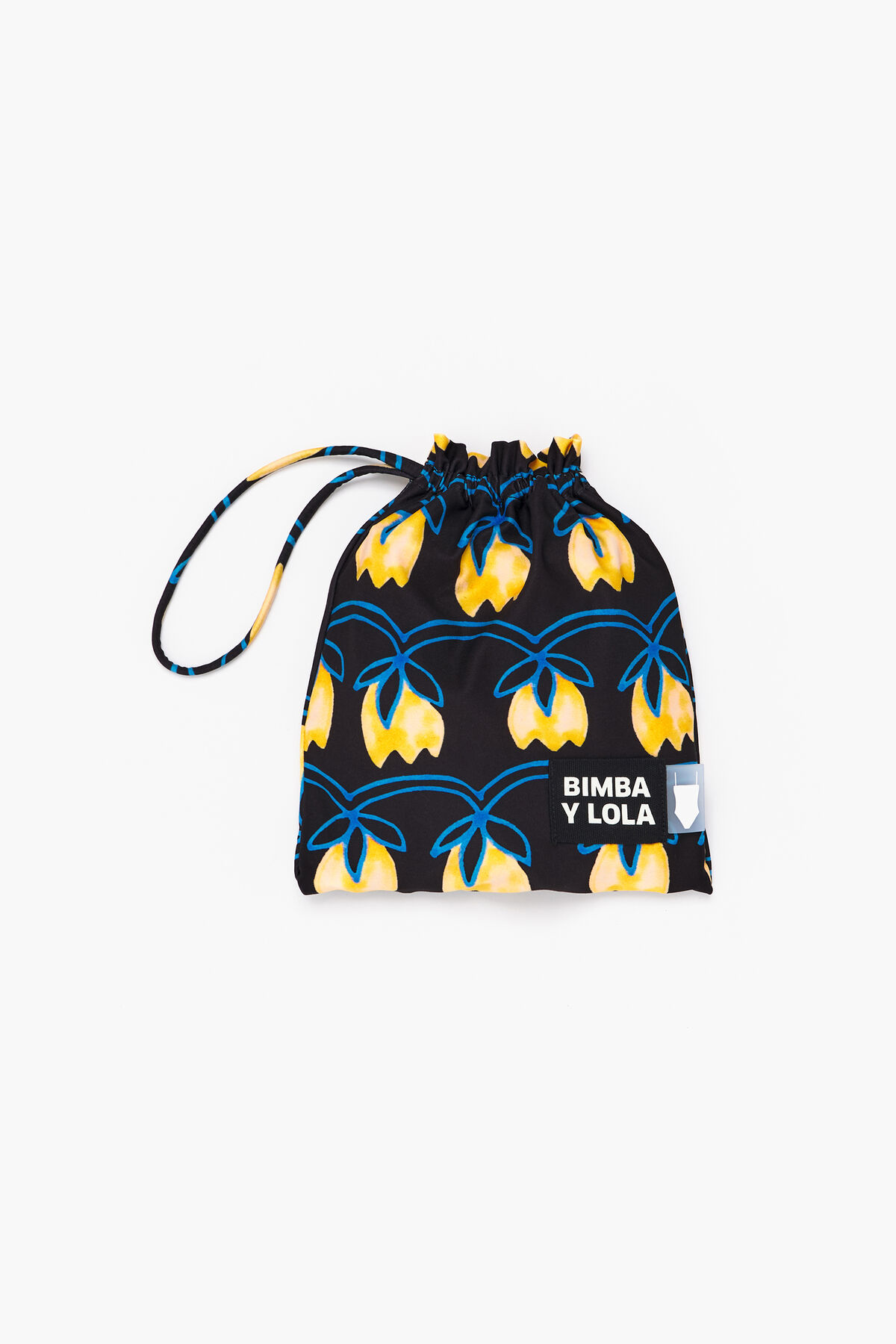 Bañador print Tulip Yellow negro