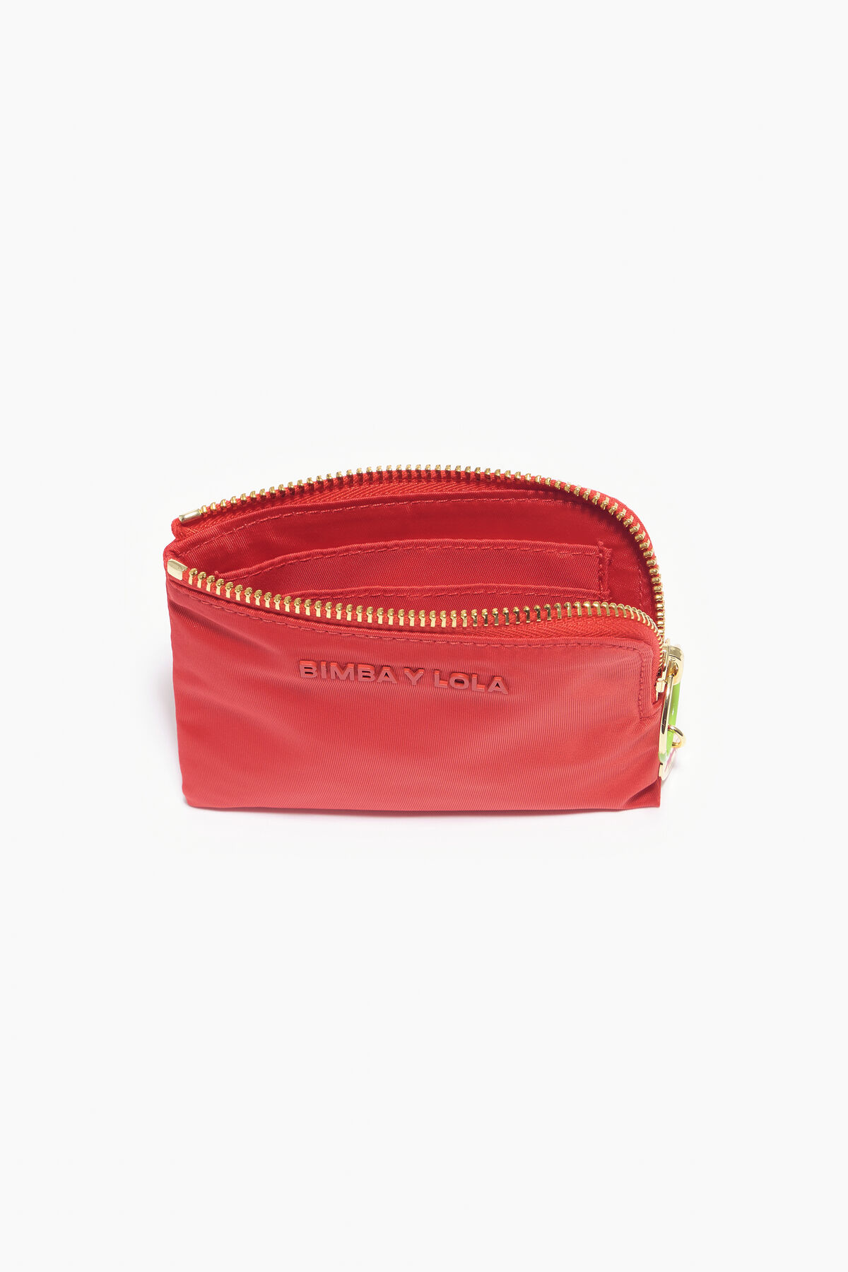 Monedero curvo nylon rojo