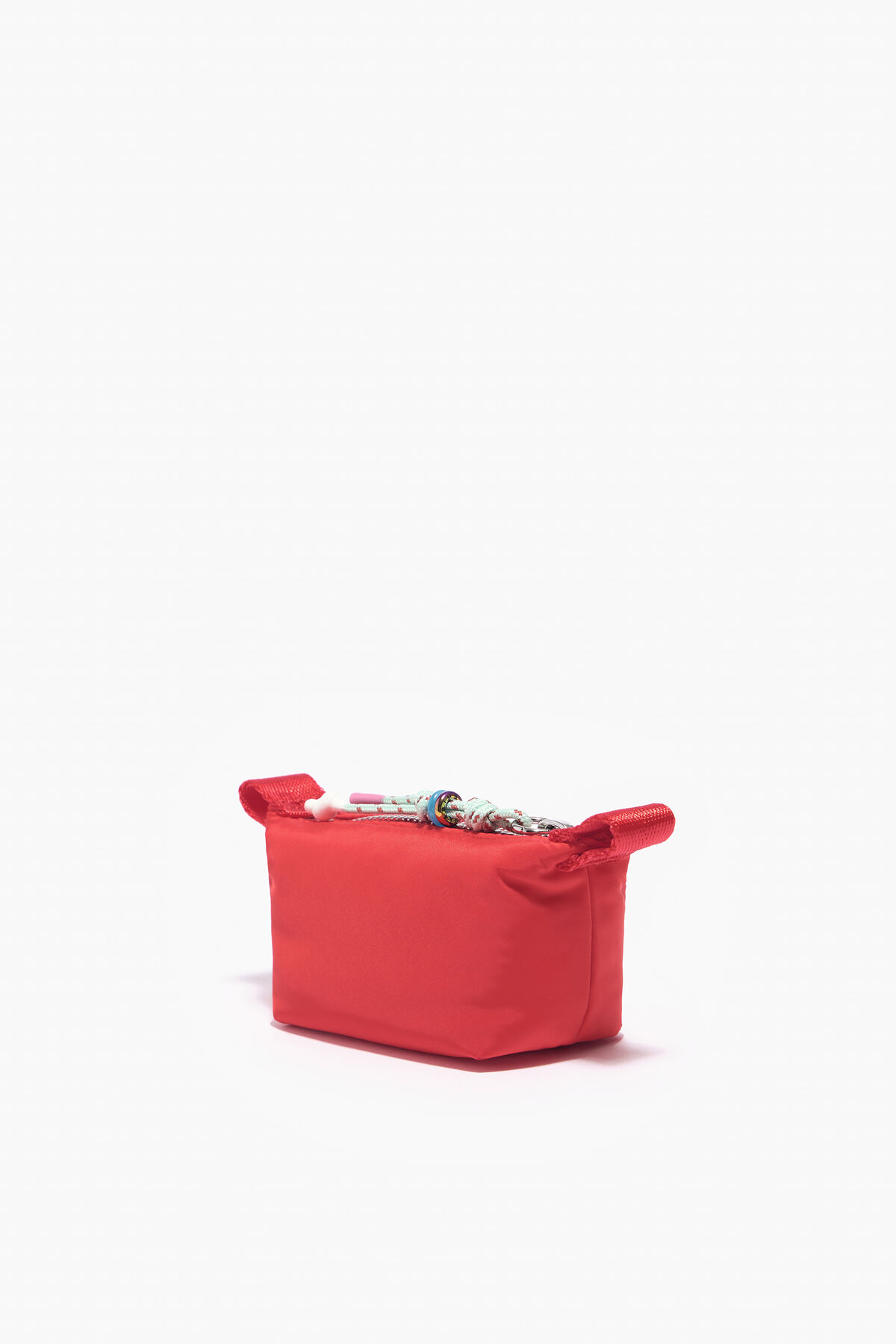 Monedero mini trapecio tomate