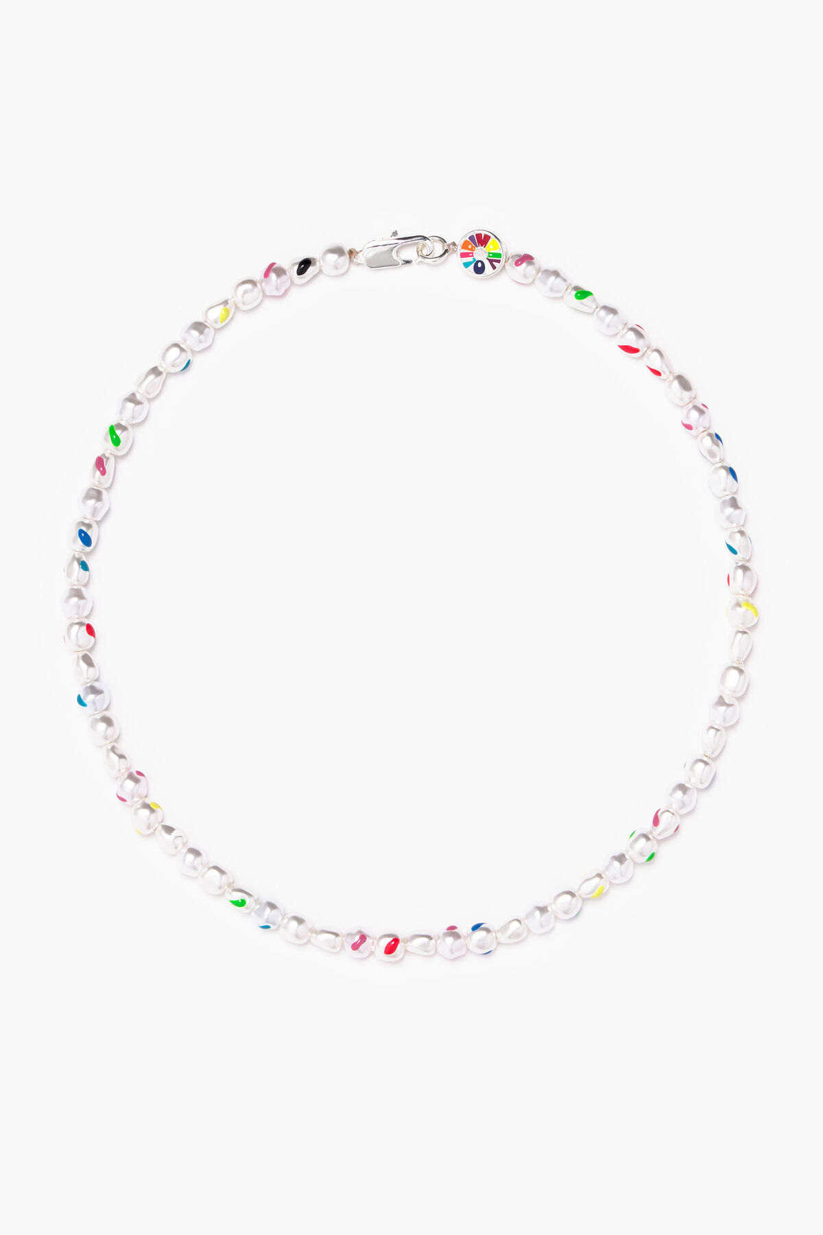 Collar corto perlas multicolores