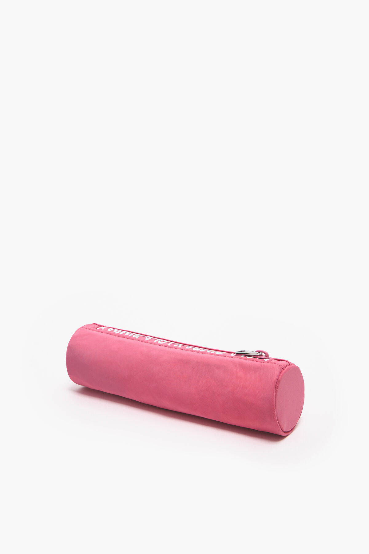 Estuche cilíndrico nylon rosa
