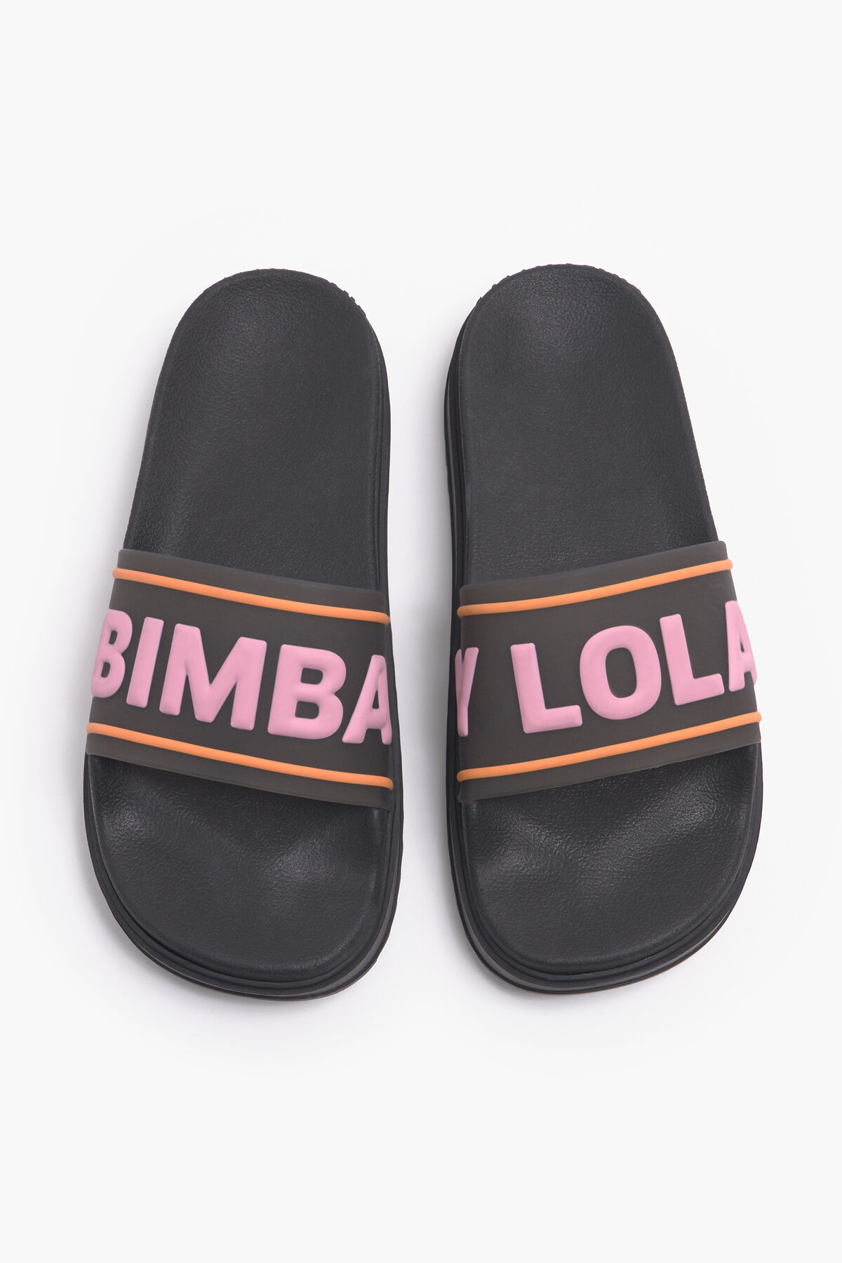 Chancla plataforma logo negra