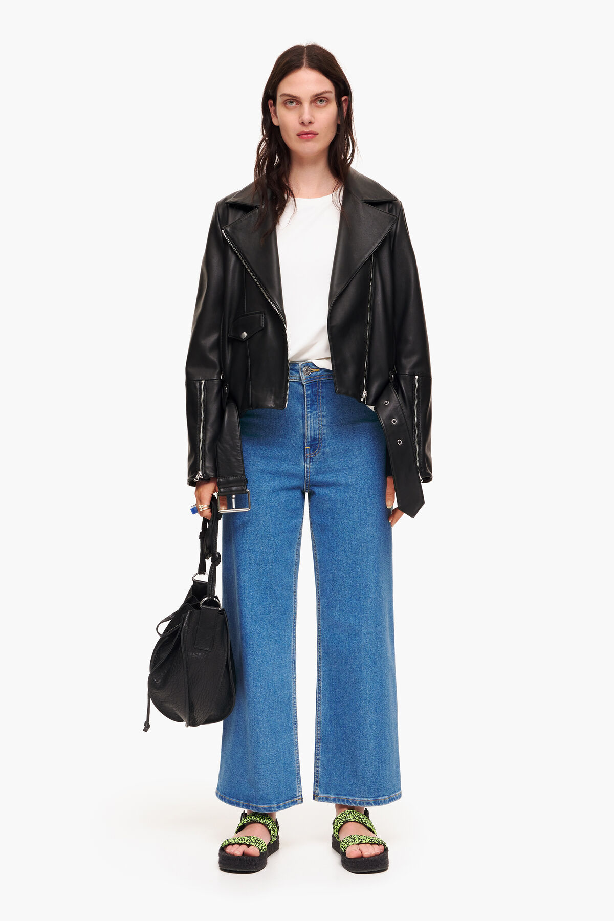 Camiseta corta punto roma marfil