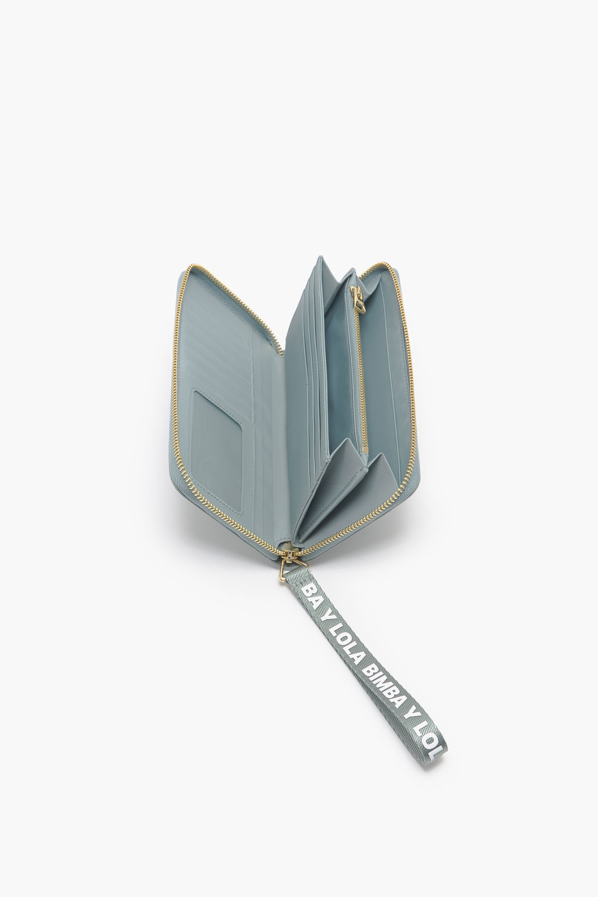 Billetera libro nylon verde agua