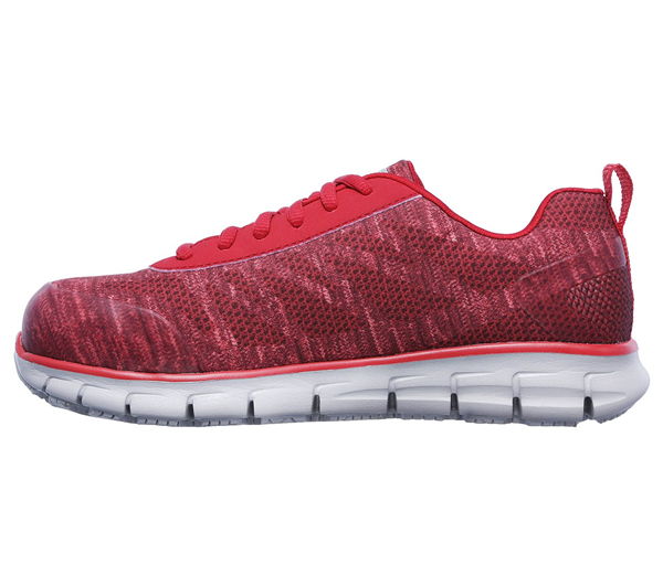 Skechers Women Work: Relaxed Fit Synergy - Arrey Alloy Toe Red/Gray