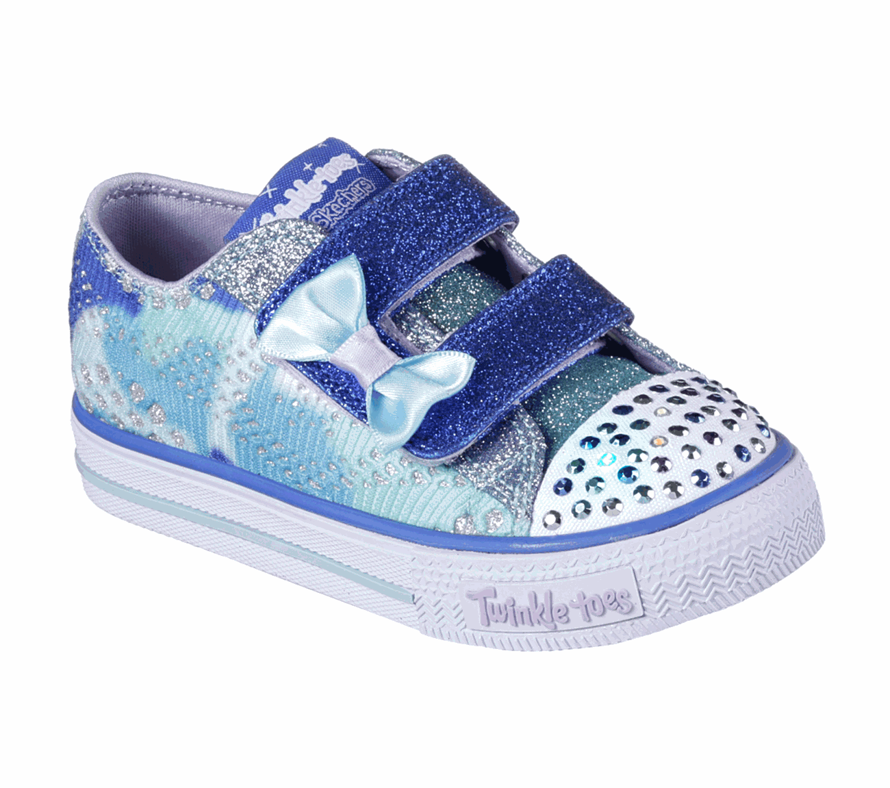 Skechers Girls Twinkle Toes: Shuffles - Little Lovely Black/Multi