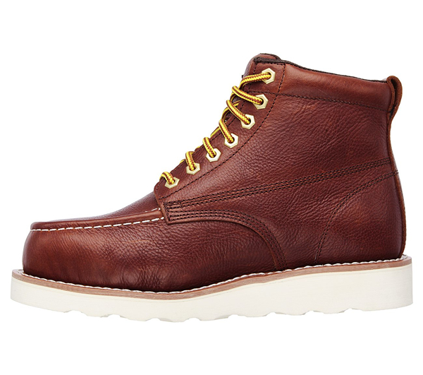 Skechers Men Work: Relaxed Fit Pettus - Grafford Red/Brown