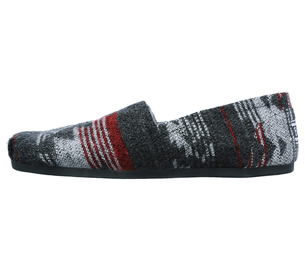 Skechers Women Bobs Plush - Festival Star Charcoal/Red