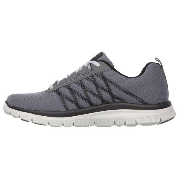 Skechers Men Wide Fit (2E) Shoes - Varsity Club Charcoal