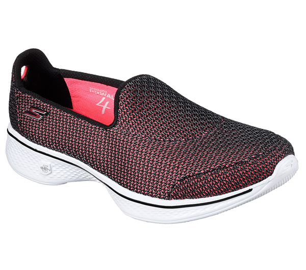 Skechers Women GOwalk 4 - Majestic Black/Hot Pink
