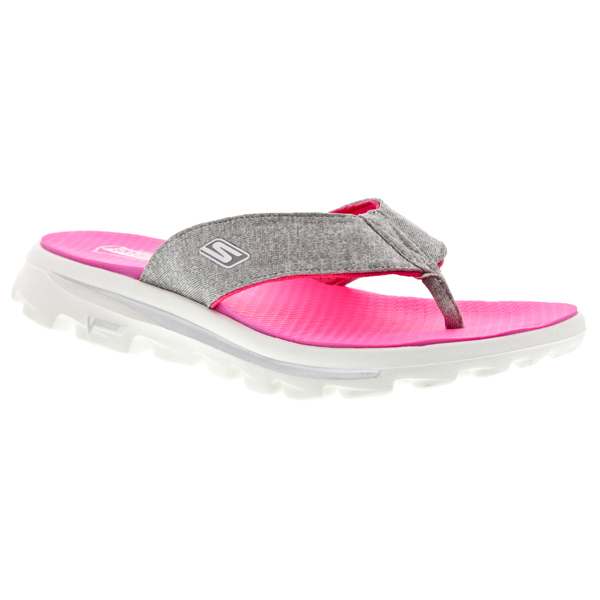 Skechers Women Gowalk Move - Solstice Gray/Hot Pink