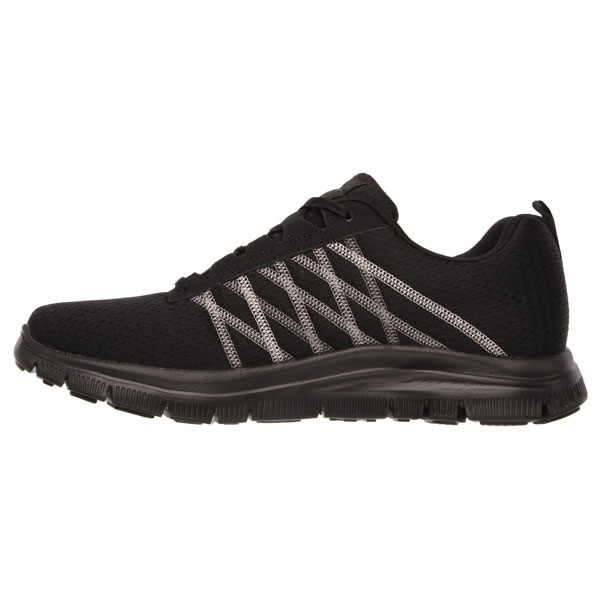 Skechers Men Wide Fit (2E) Shoes - Varsity Club Black