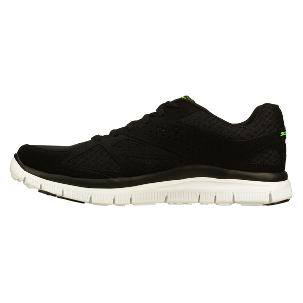Skechers Men Wide Fit (2E) Shoes - Master Plan Black/White