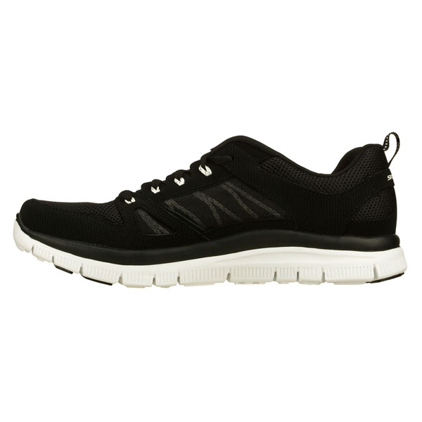 Skechers Men Wide Fit (2E) Shoes - Black/White