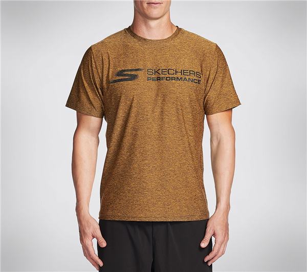 Skechers Men Performance Crew Tee Shirt Yellow