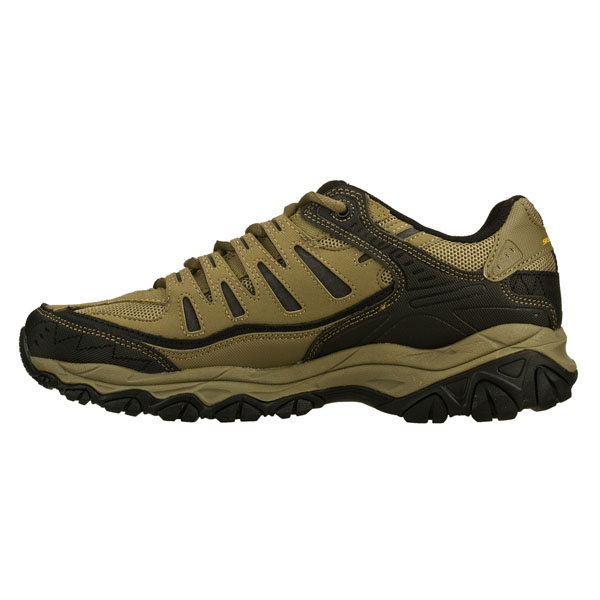 Skechers Men Wide Fit (2E) Shoes - Pebble/Black