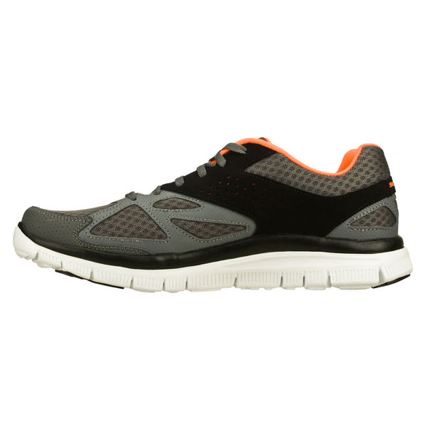 Skechers Men Wide Fit (2E) Shoes - Master Plan Charcoal/Black