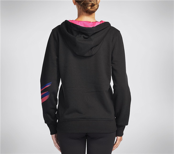 Skechers Women Strada Zip Up Fleece Hoodie Black