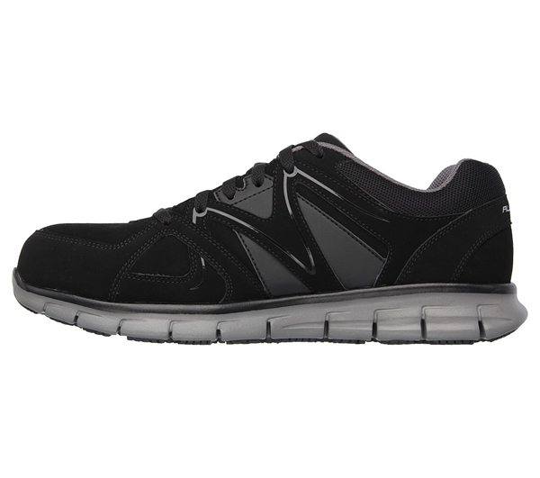 Skechers Men Work: Relaxed Fit Synergy - Ekron Alloy Toe Black/Charcoal