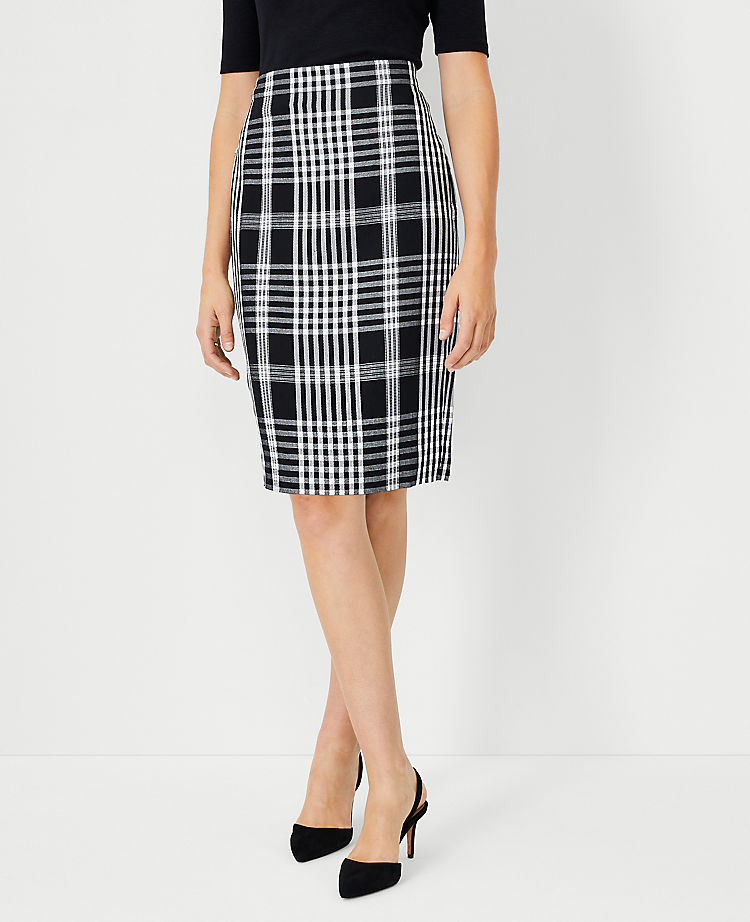 Plaid Pencil Skirt