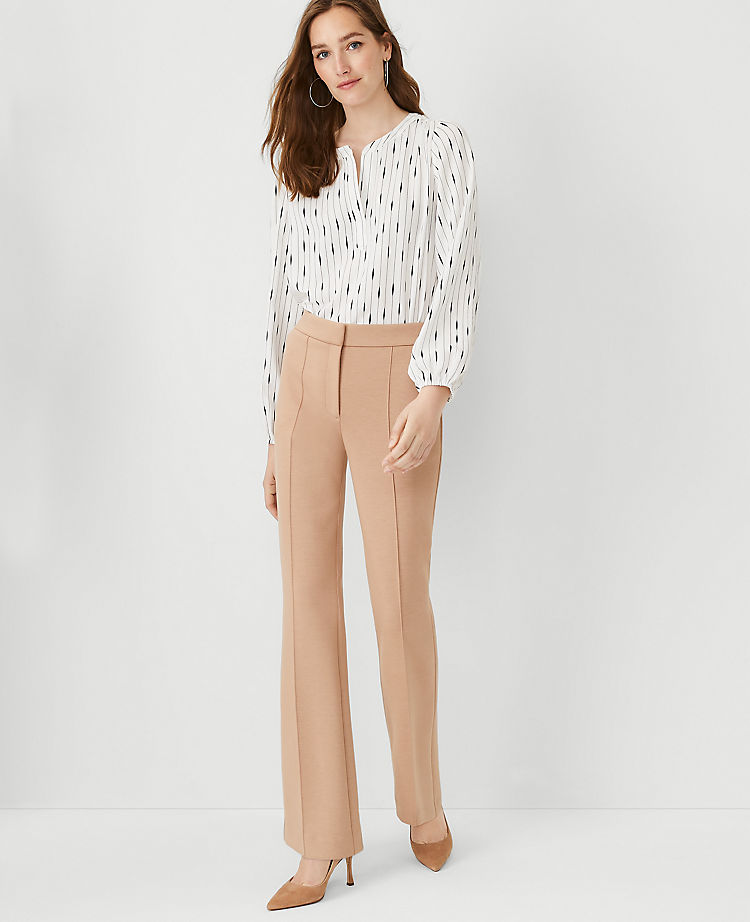 The Pintucked Trouser Pant in Double Knit