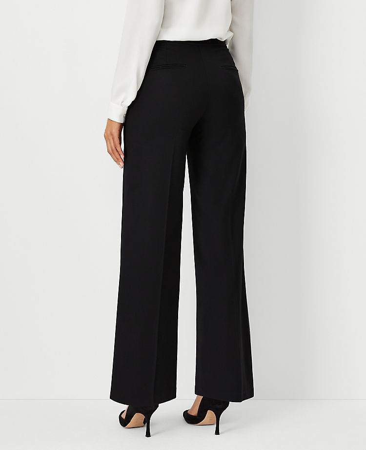 The Side Zip Wide Leg Pant in Knit