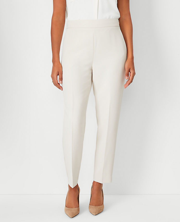The Side Zip Eva Ankle Pant in Fluid Crepe - Curvy Fit
