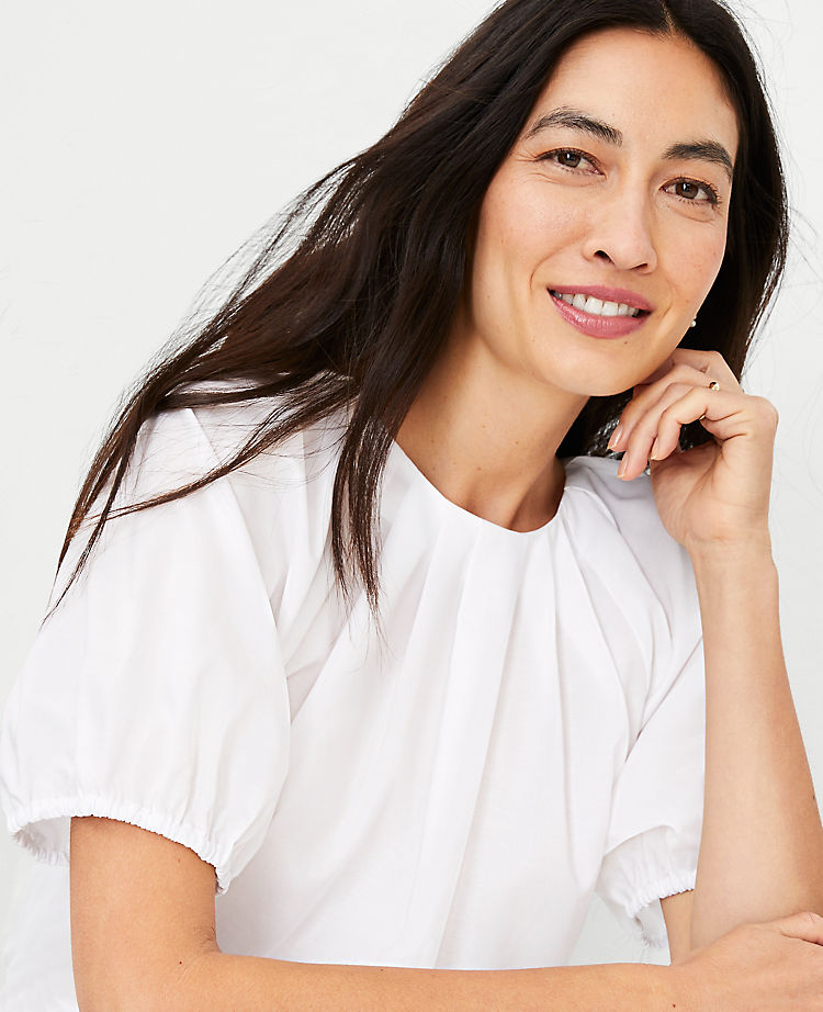 Pleat Neck Top