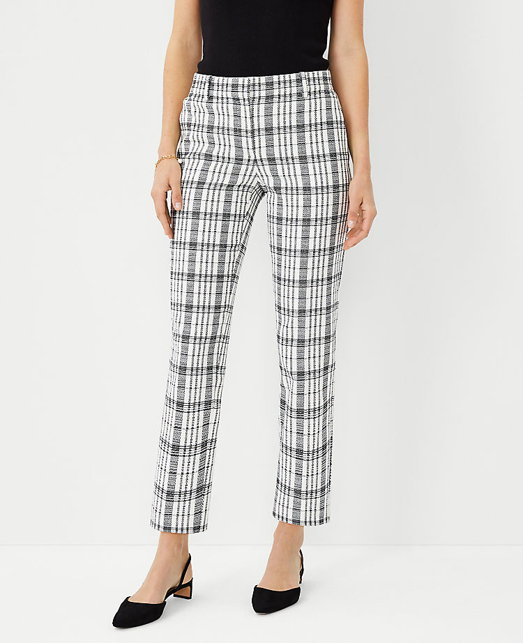 The Eva Ankle Pant in Plaid - Curvy Fit