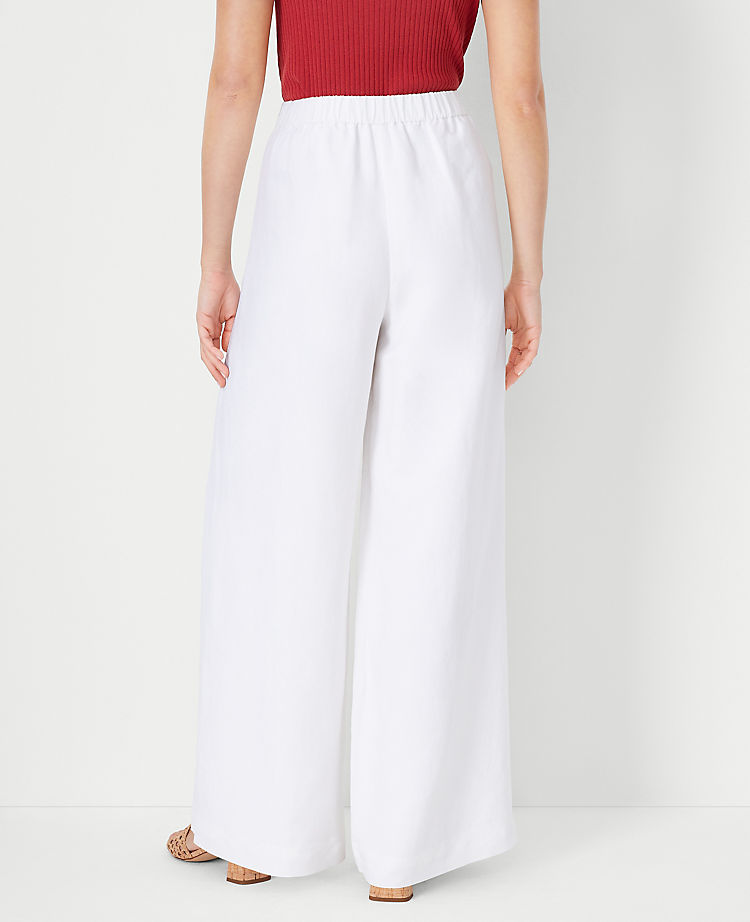 The Pull On Palazzo Pant in Linen Blend