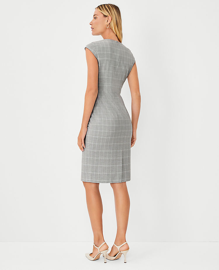The Cap Sleeve Sheath Dress in Plaid