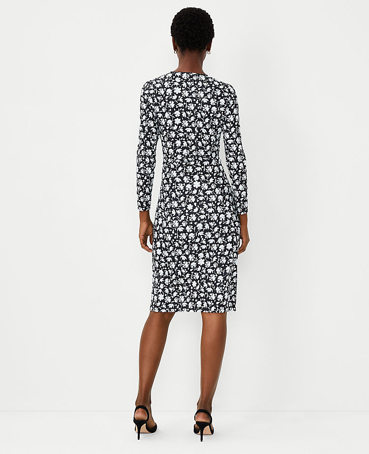 Floral Wrap Midi Dress