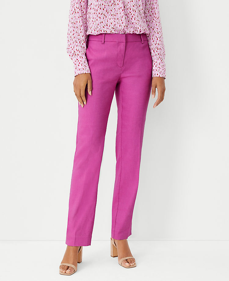 The Sophia Straight Pant in Linen Blend