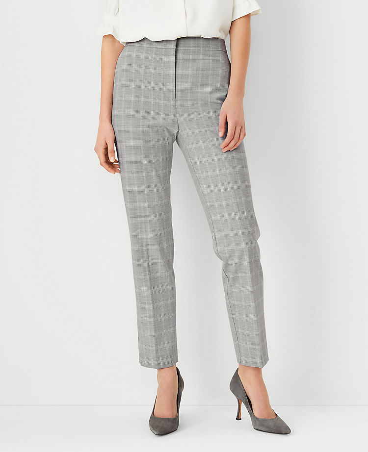 The Eva Ankle Pant in Plaid - Curvy Fit