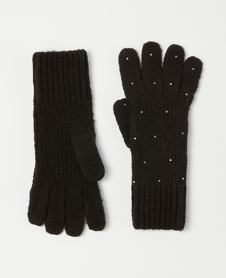 Rhinestone Embellished Gloves