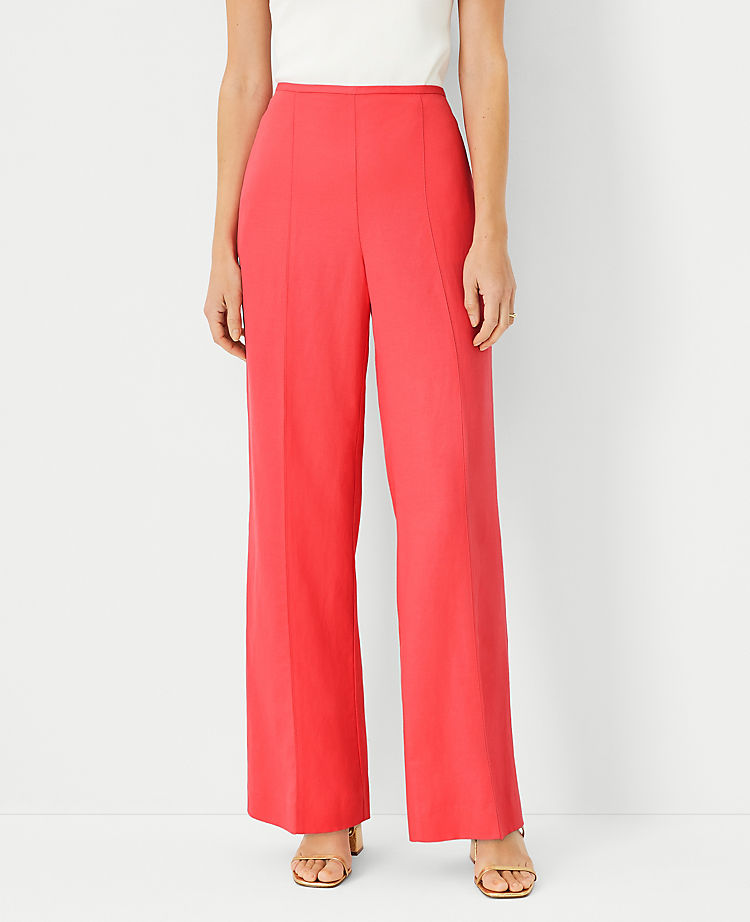 The Seamed Side Zip Straight Pant