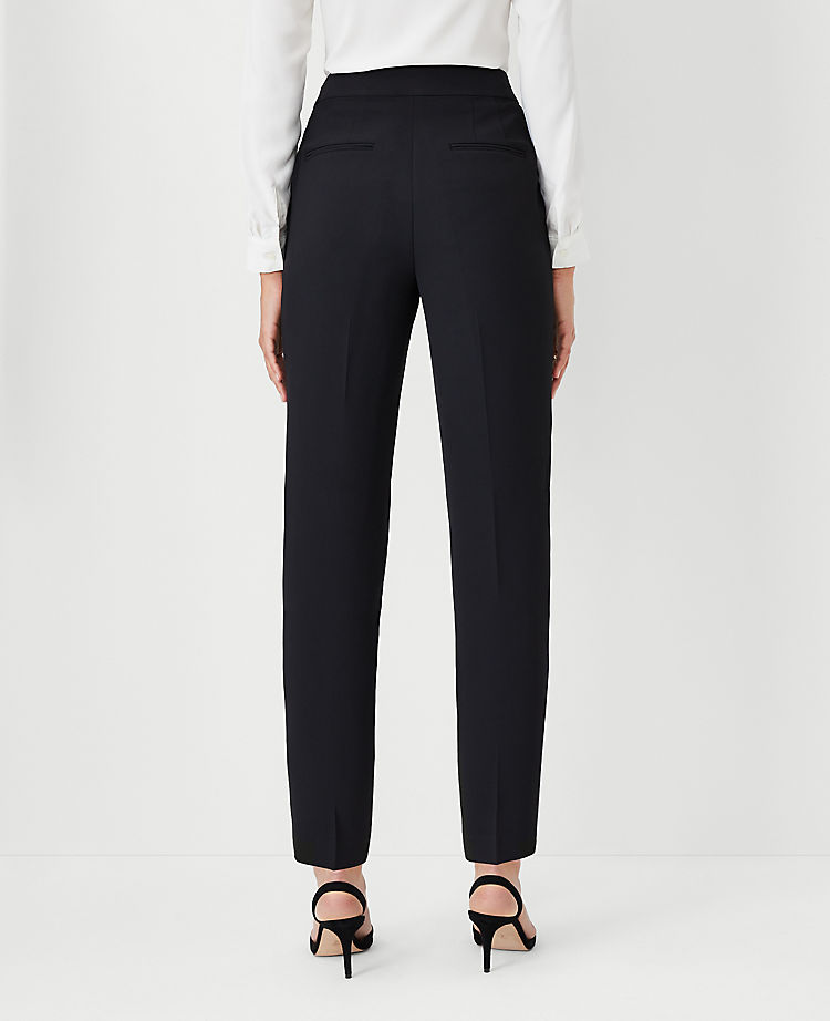 The Side Zip Eva Ankle Pant in Fluid Crepe - Curvy Fit