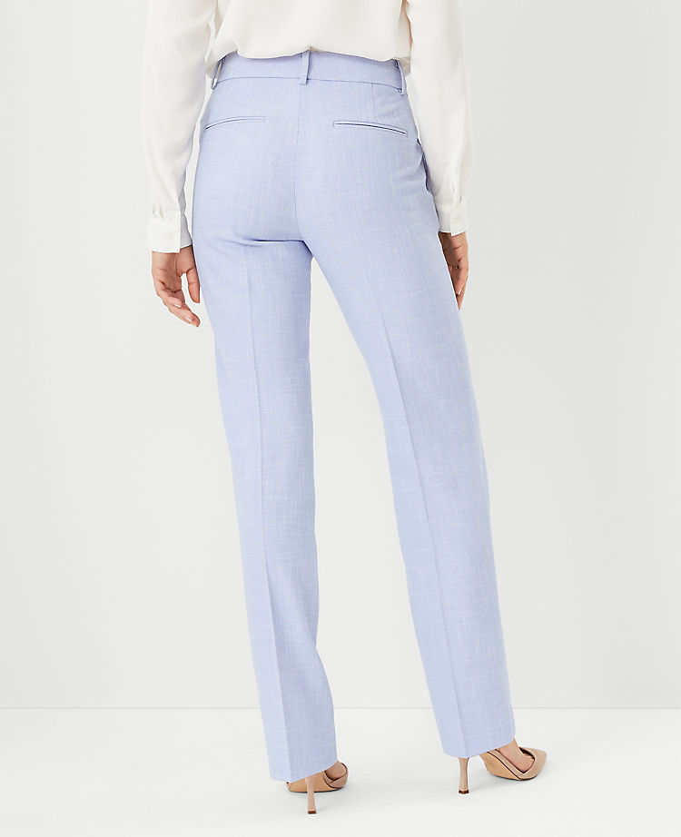The Sophia Straight Pant in Cross Weave