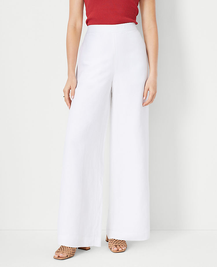 The Pull On Palazzo Pant in Linen Blend
