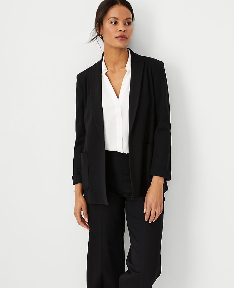 The Cuffed Long Blazer in Knit