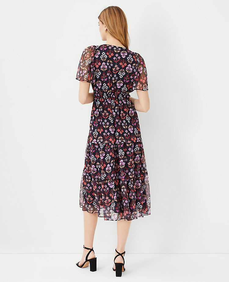 Floral Tiered Midi Dress