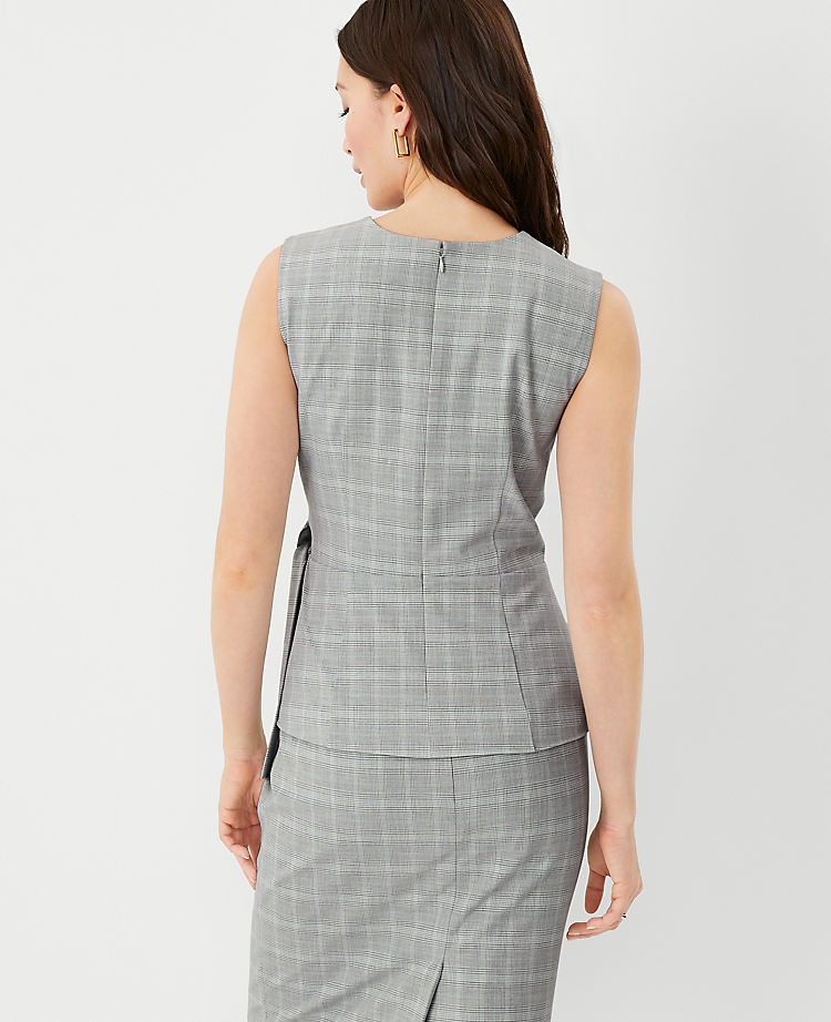 The Side Tie Wrap Top in Plaid