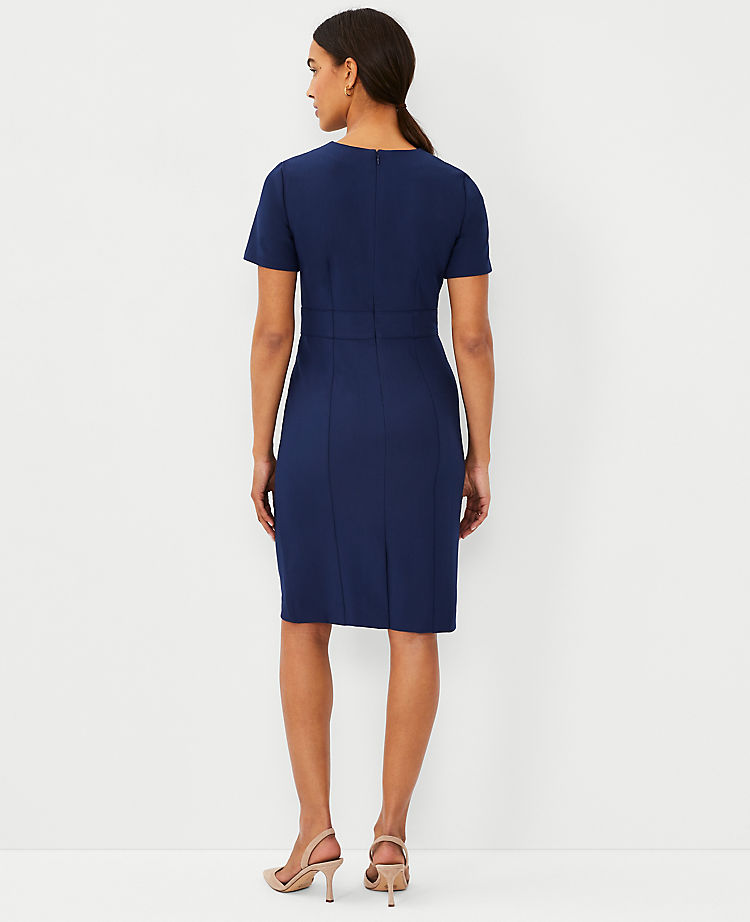 The Short Sleeve Sheath Dress in Bi-Stretch - Curvy Fit