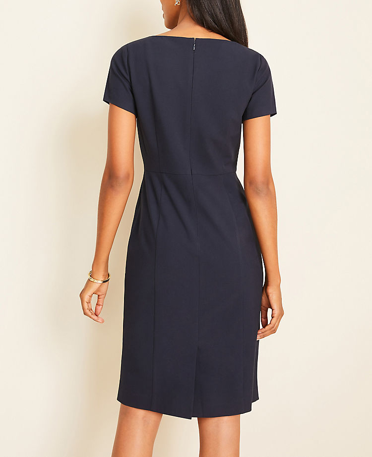 The Square Neck Sheath Dress in Seasonless Stretch