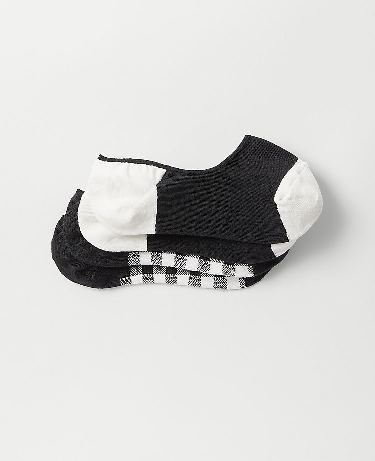 Checked No Show Sock Set