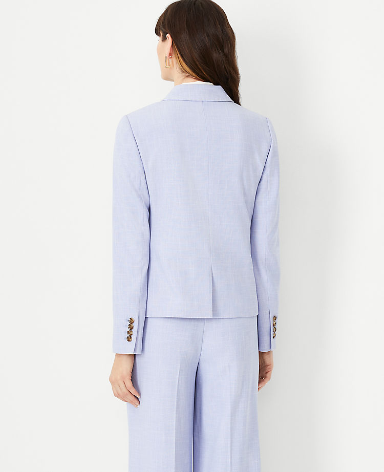 The Double Breasted Blazer in Cross Weave