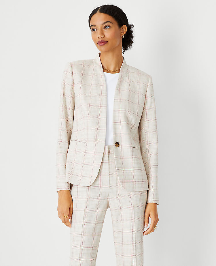The Cutaway Blazer in Plaid