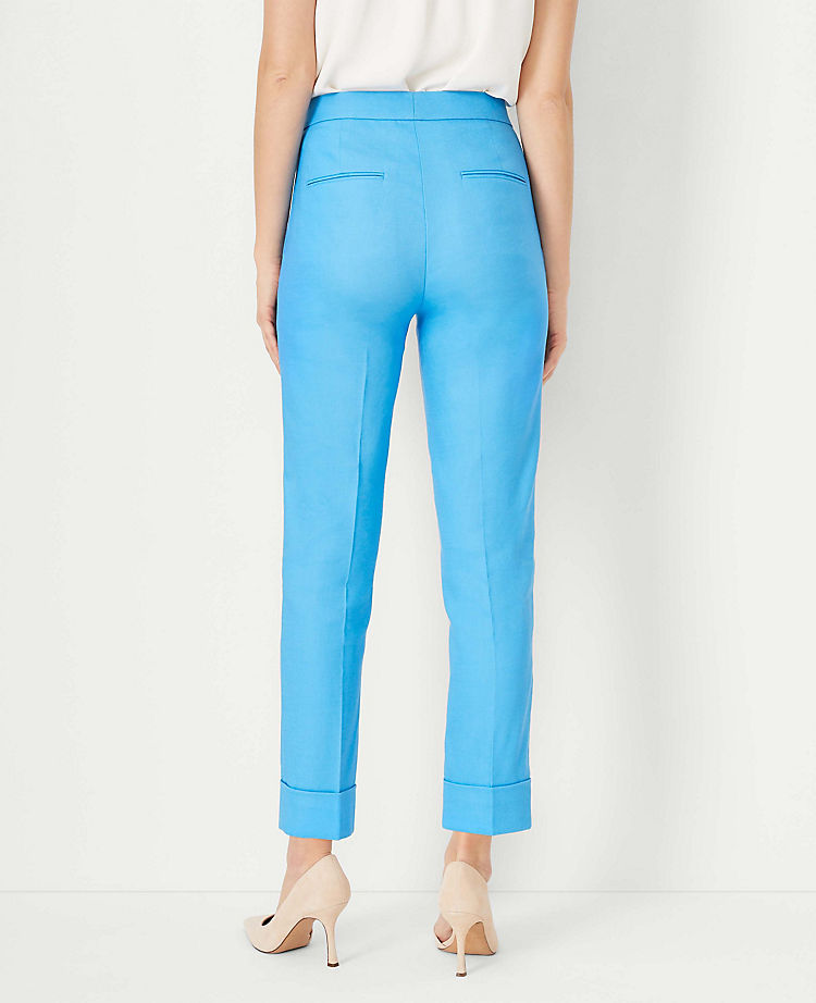 The High Rise Eva Ankle Pant in Linen Blend - Curvy Fit