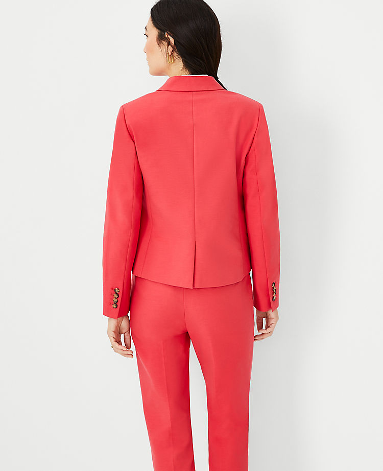 The One Button Blazer in Stretch Cotton
